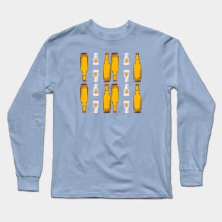 Bottle of beer and Beer glass Long Sleeve T-Shirt